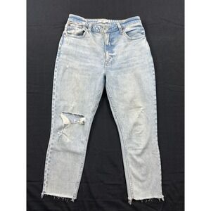 Abercrombie & Fitch Curve Love High Rise Skinny Jeans Light Wash Distressed 29